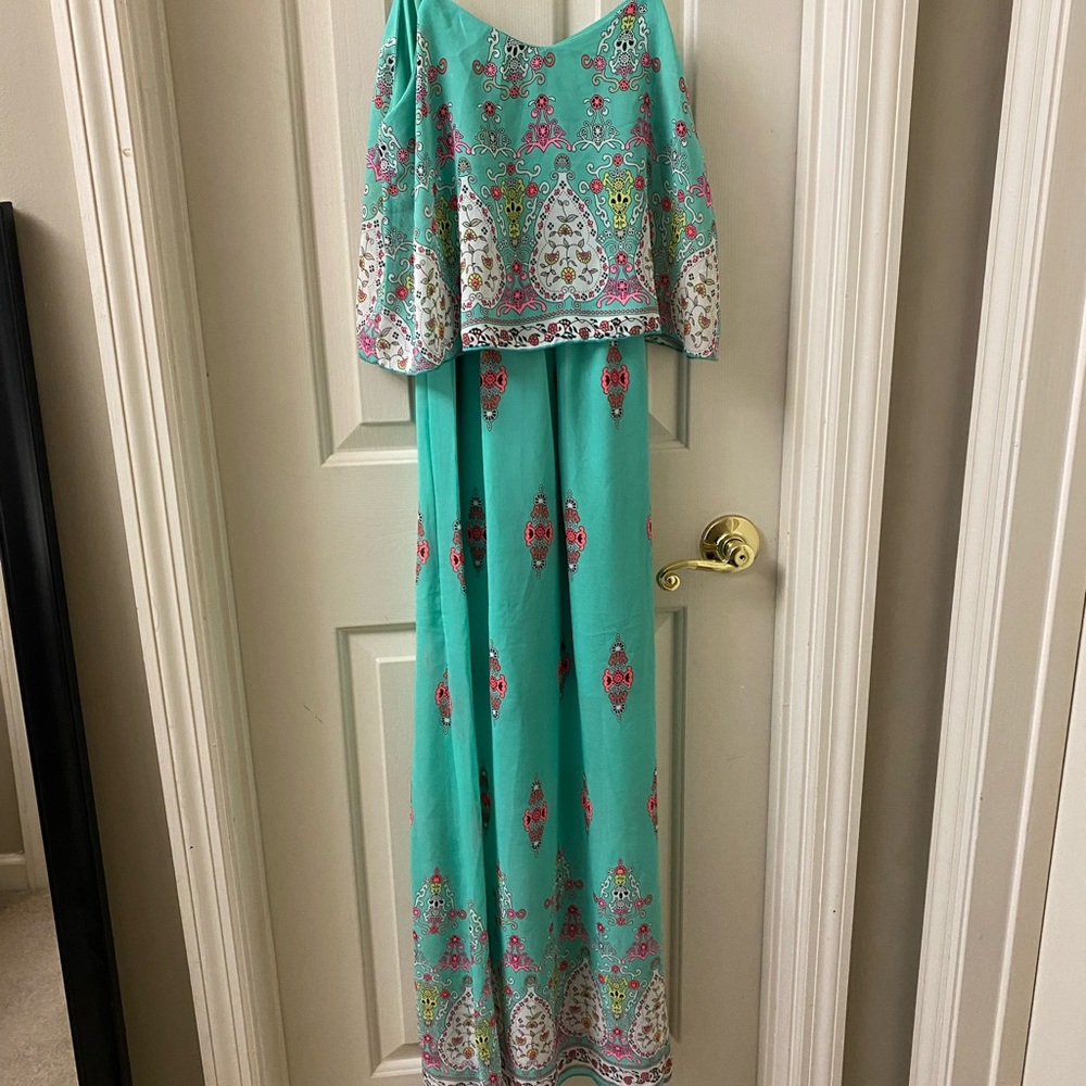 Elegant Teal Maxi Dress